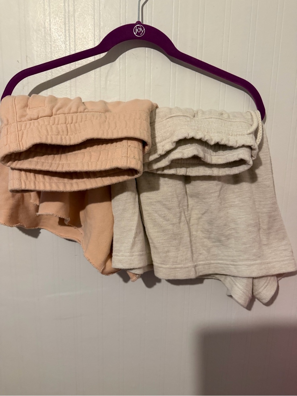 2-Pack Ribbed Lounge Shorts in Peach and Oatmeal XL